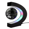 C Shape with Colorized LED Lights Levitating Globe W-8103