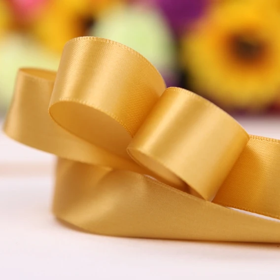3/4" (19mm) 100% Polyester Plain Solid Color Single Face Satin Ribbons Tape For Gift Wrapping Apparel Sewing Fabric Bow Ribbon