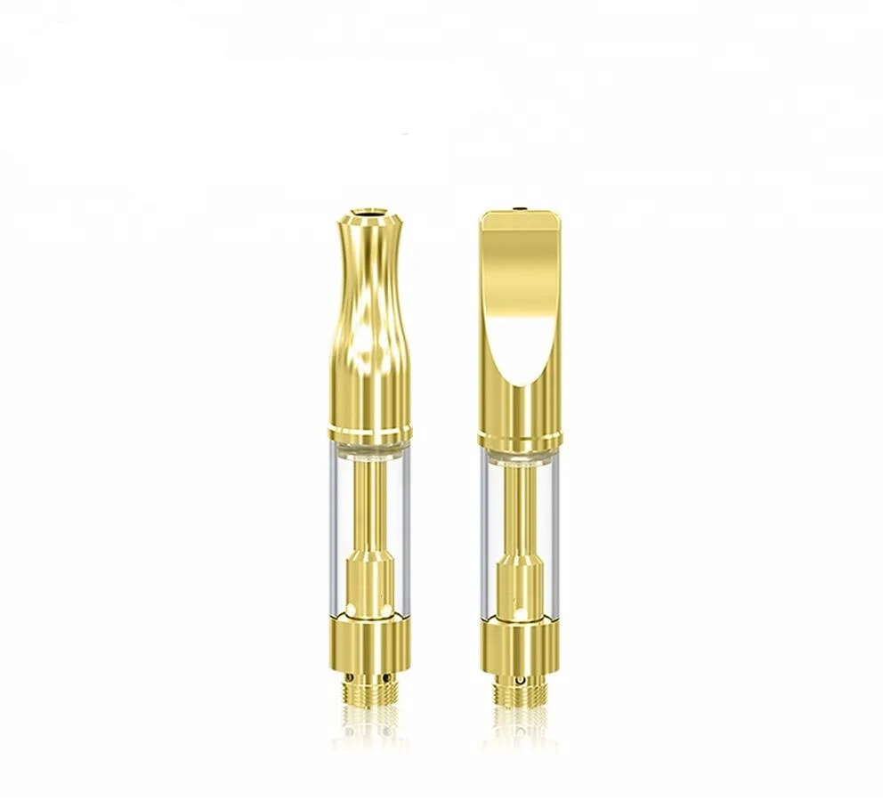 

Gold 0.5ml 1ml A3 cbd oil cartridge 510 glass vape atomizer custom packaging, N/a