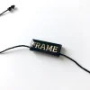 Luxury garment embossed logo lock plastic sealing hang tag string for clothing