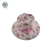 fashion small flower printed fabric ruffle brim Bucket hats,sunshade hat