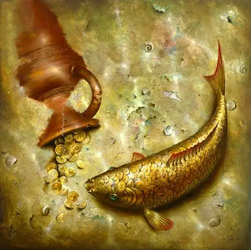 

Full drill 5D DIY Diamond Painting"Gold Fish" Animal Embroidery Cross Stitch Rhinestone Mosaic Painting gift