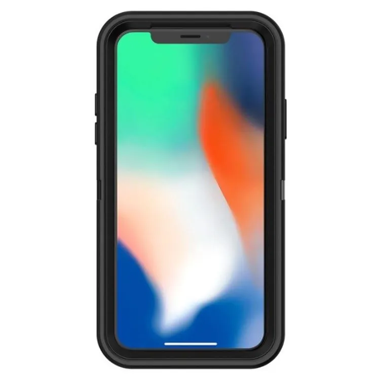

Factory Heavy duty shockproof Rugged 3 layer defendering case with clip for iPhone XS max, Multiple colors