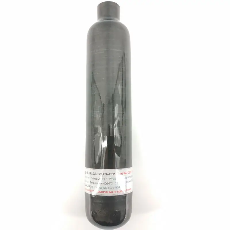 

0.5L small gas cylinder 30Mpa 4500psi composite carbon fiber tank compressed air cylinder aluminum alloy liner, Black