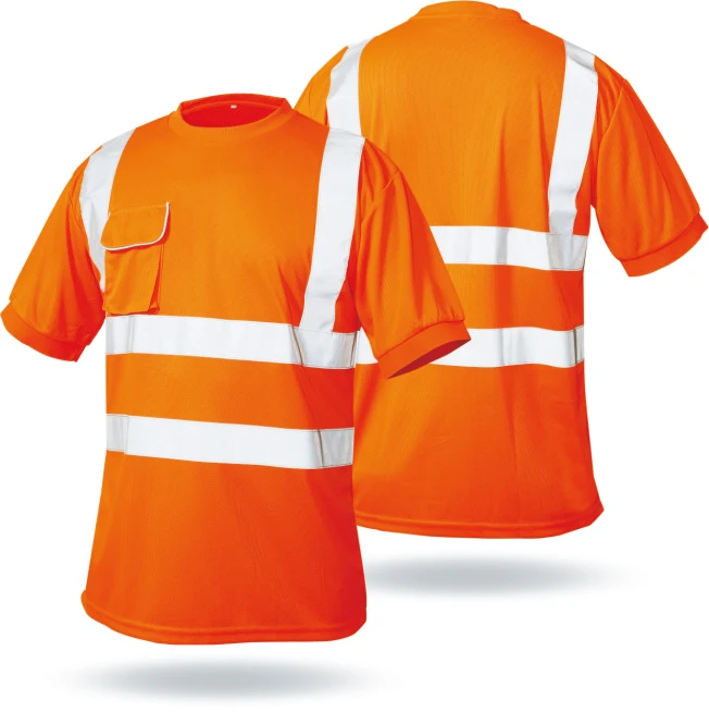 
wholesale safety reflective working t shirt work wear for men fluorescent polo collar workwear 