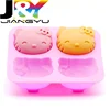 4-Cavity cat Kitty Silicone Mold DIY Soap Mold Chocolate Candy Mold Jelly Pudding Cake Baking Tools
