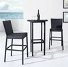 Garden Outdoor furniture bar stool rattan bar table and chair set