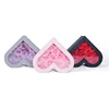 Heart shaped paper cardboard gift packing box for flower with clear PVC window