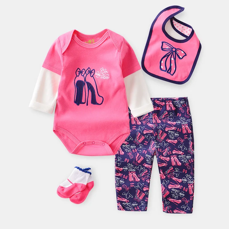 

baby romper suit 4 pcs sale in bulk pa yi fang Comfortable baby clothing 100% cotton baby clothing, 16 color choices