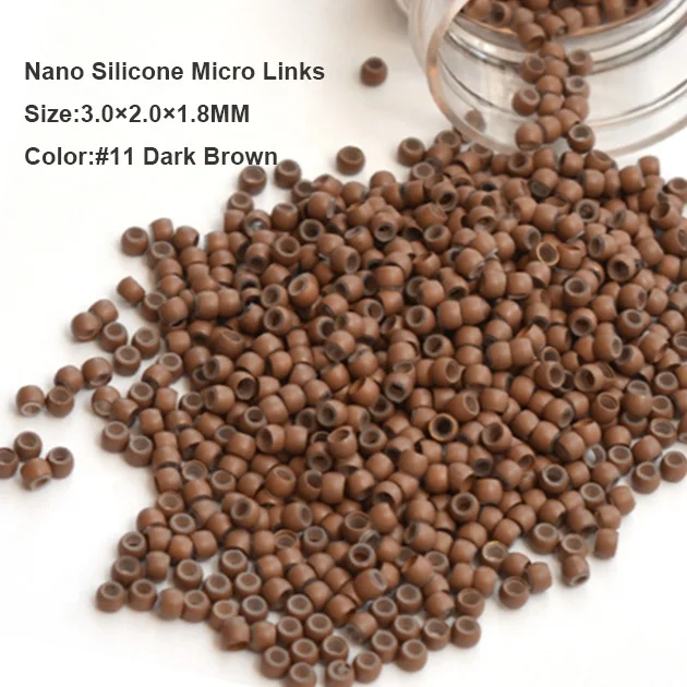 

Nano Silicon Bead  1000Pcs/Box Nano Beads Copper Micro Rings Micro Links Hair Extension