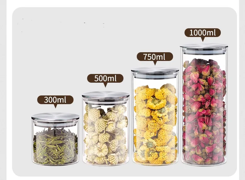 
Storage food cookie container jam sealed jar with lid 