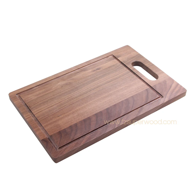 

Wholesale custom rectangular kitchen solid black walnut wood cutting board