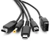 Free Shipping 5 in 1 USB Charging Cable Charger For Nintendo GBA SP For WII U 3DS NDSL XL DSI PSP