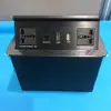 Aluminum alloy high class tabletop hydraulic pop up socket universal power outlet with RJ45 USB and HDMI