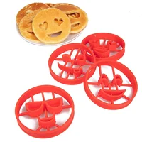 

Emoji Pancake Molds and Egg Rings for Kids AND Adults, Reusable Silicone Smiley Face Maker Doubles as Cookie Maker Set