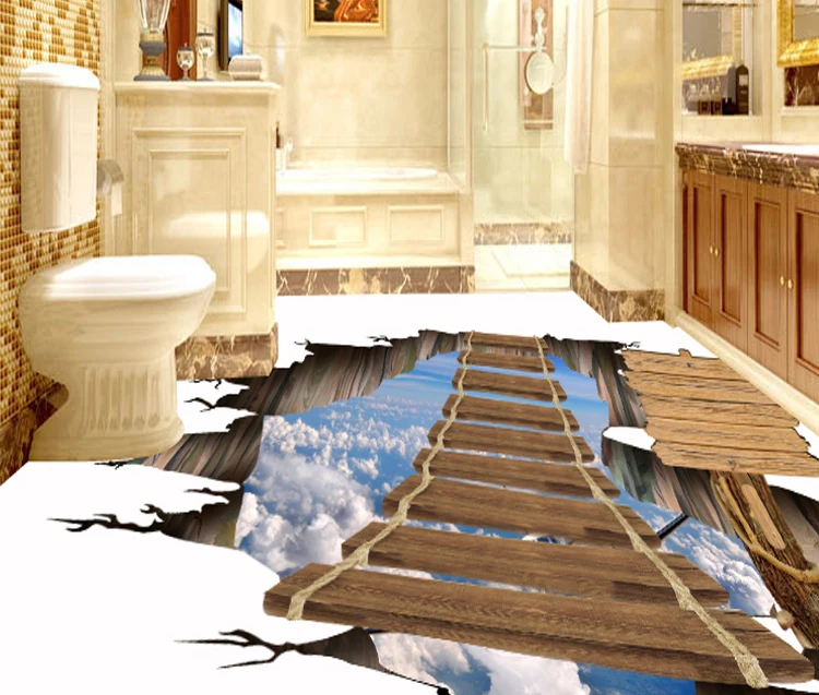 3d Pvc Floor Sticker Bridge Design 3d Epoxy Floor Sticker
