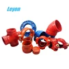 grooved pipe fitting coating flexible coupling elbows/equal tee mechanic tools threaded outlet set tee for oil/gas/fire fighting