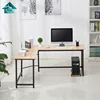 L shaped computer desk office desk modern writing table desk with metal legs