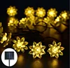 Solar light string 50LED lotus light string Multi-flashing pattern wedding LED waterproof light string