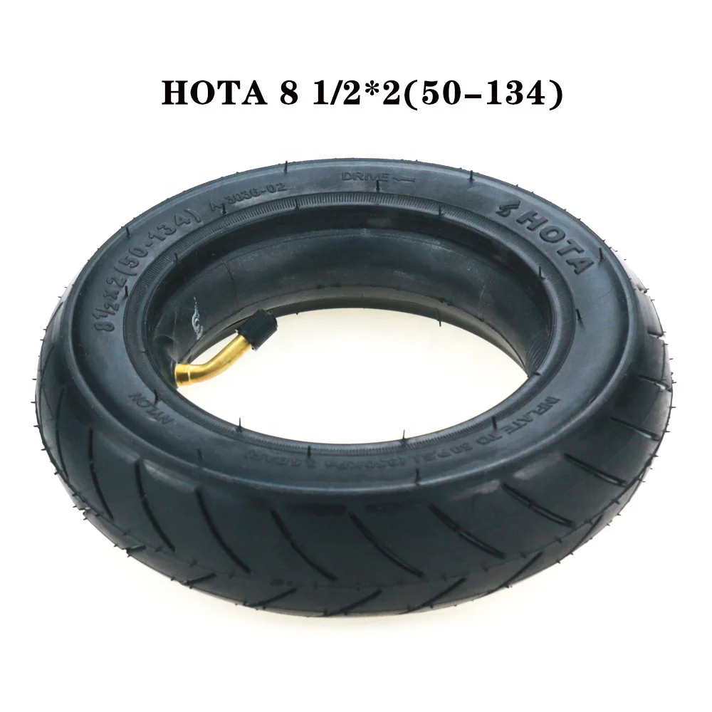 

HOTA 8 1/2*2 50-134 Inner Tube and Tire with Curved Mouth/8.5 Inch Tyre with Curved Camera for Scooters