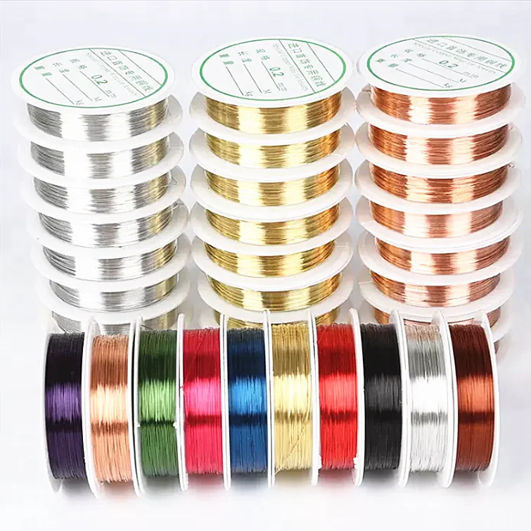 

Wholesale Beading Wire For Jewelry 18Gauge to 28Gauge Beading Copper Wire DIY Jewelry Material