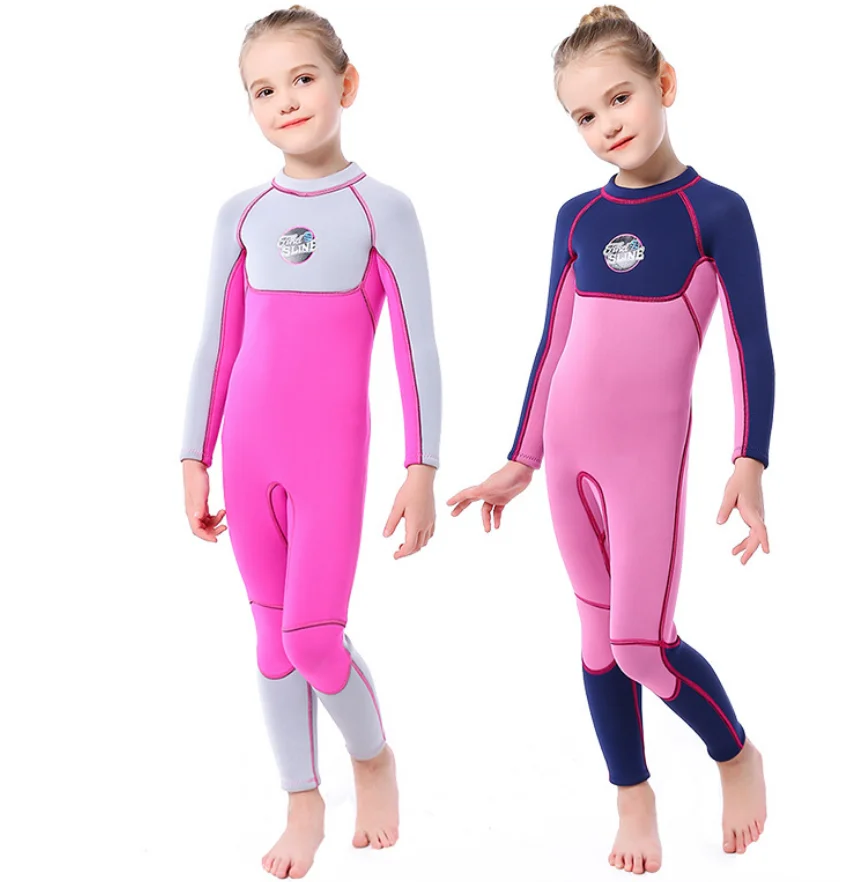 

Girls 3mm Neoprene Thermal Warm Wetsuit UPF 50+ Sun Protection Swimsuit Diving Full Diving Suit Neoprene