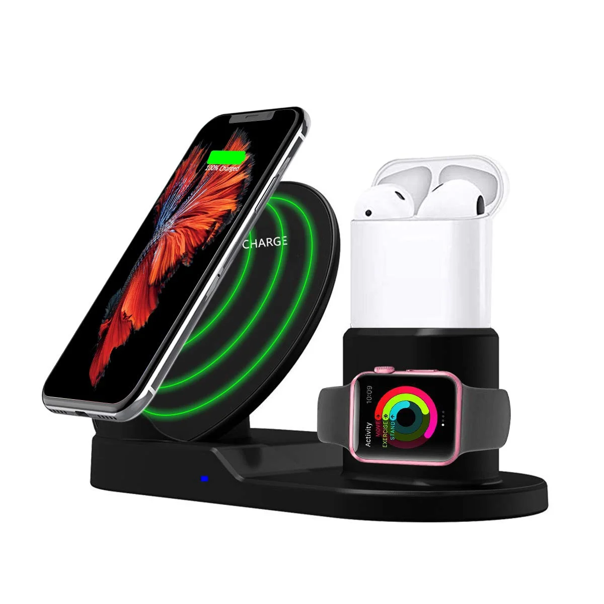 Станция беспроводной зарядки. 3 In 1 fast Wireless Charger. Беспроводная док-станция — Wireless fast Charger 3 in 1. Зарядная станция fast charge 3 in 1 для Apple. Беспроводная зарядка fast charge 3 в 1.