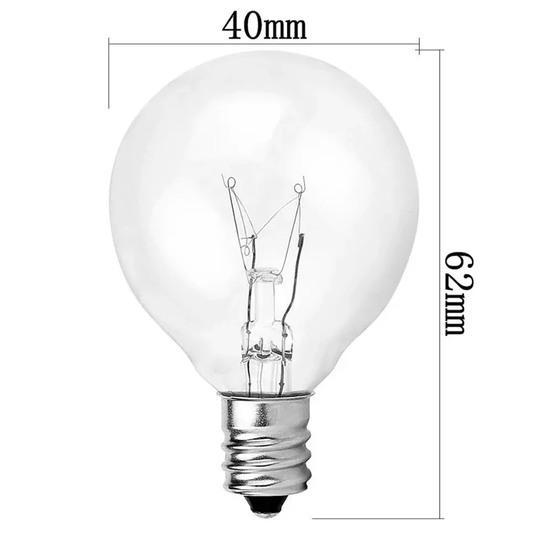 220V 110V C7 G40 Incandescent Vintage Globe Light Bulb E12 Base