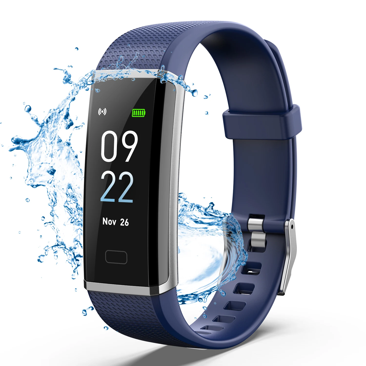 

2019 CE RoHS bluetooth bracelet waterproof Fitbit band, Black;blue;purple