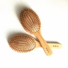 Provide Label Bamboo Wooden Hair Brush And Bamboo Wooden Boars Bristles Combs