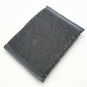 Image of Multipurpose absorbent steel wire and Nylon fiber mesh / net sponge scouring pad for tableware cleaning