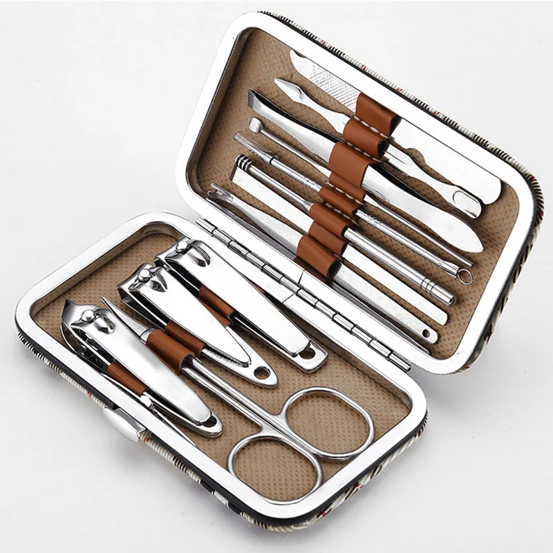 
multi-function 12-piece decoration tool Nail Care Cutter Cuticle Clipper Pedicure Kit nail clippers hand tool sets 