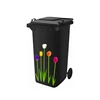 color codes stackable plastic garbage bin