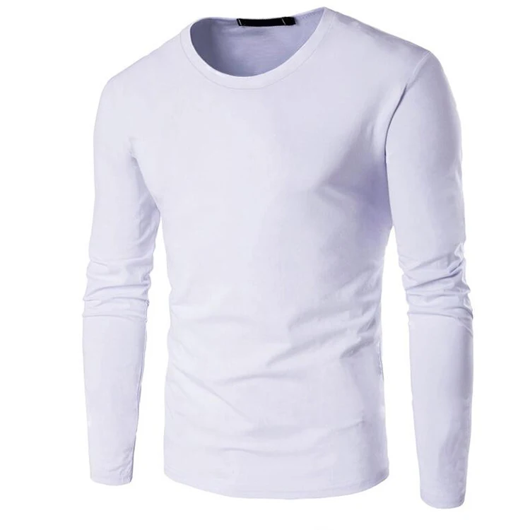 

Fast Shipping Wholesale Cotton Jersey Plain Long Sleeve T shirt For Men