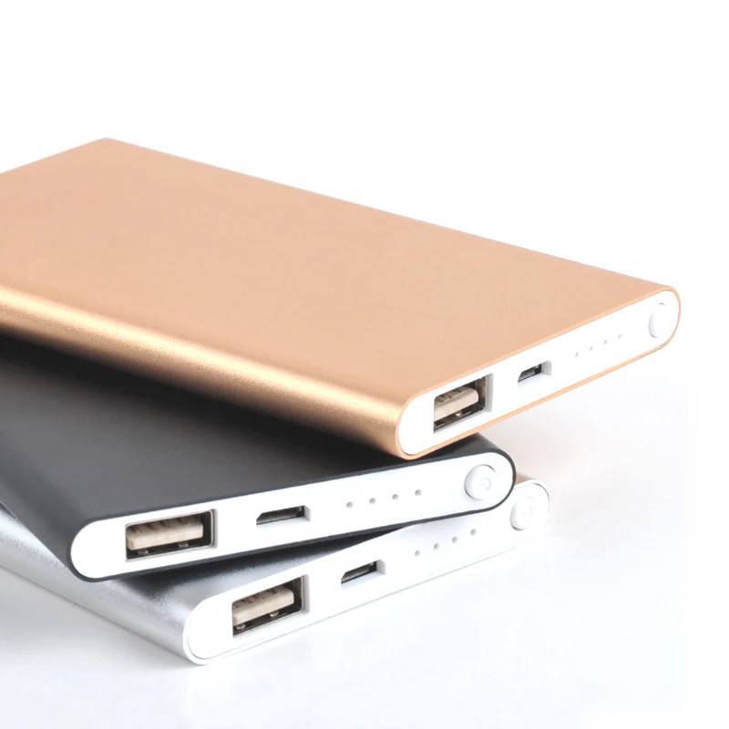 

Factory Outlet Portable USB Power Bank 5000mah Polymer Battery for mobile, Gold;silver;black;blue;rose gold