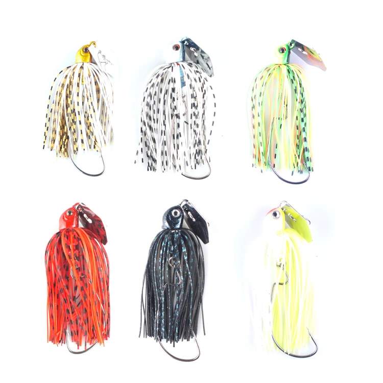 

Artificial fishing lure chatter baits bladed jigs hotsale flipping jigs, Various colors