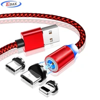 

Phone Accessories Mobile Magnetic Usb Data Cable Colorful Micro Braided Usb Cable 3 In 1 Charger Cable