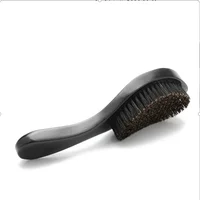 

High Quality 100% Natural Boar Bristle Wooden Black long handle curved wave brush