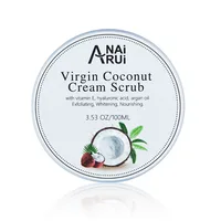 

Wholesale Exfoliating Whitening Body Scrub Cream Coconut Milk Body Scrub