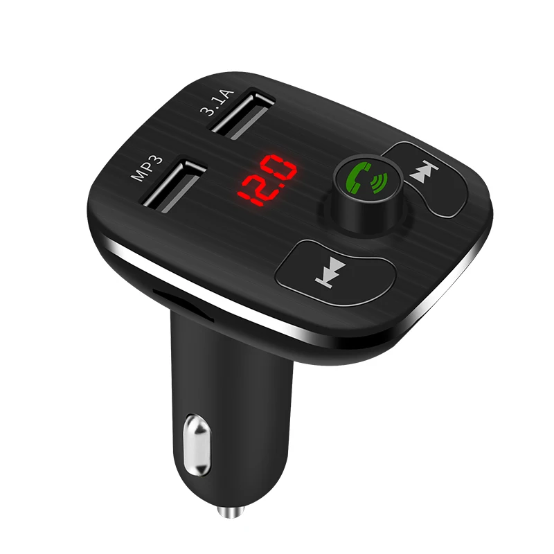 

2018 new hot bluetooth handsfree mobile charger with MP3 and 3.1A dual port smart bluetooth car charger kit