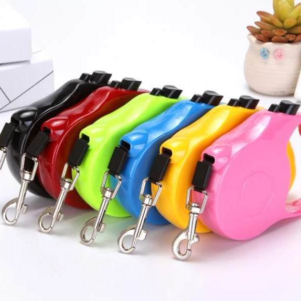 3/5M Retractable Dog Leash Training Puppy Automatic Extending Rope Walking Leashes Adjustable Dog Collar For Small Medium Dogs