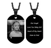 Yiwu Meise Personalized Engraved Message Photo Text Dog Tag Pendant Custom Your Picture Necklace