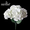 ISEVIAN Wholesale Bouquet Large artificial flower bush white 6 heads Artificial Hydrangea Fabric Flower for Wedding Decoration