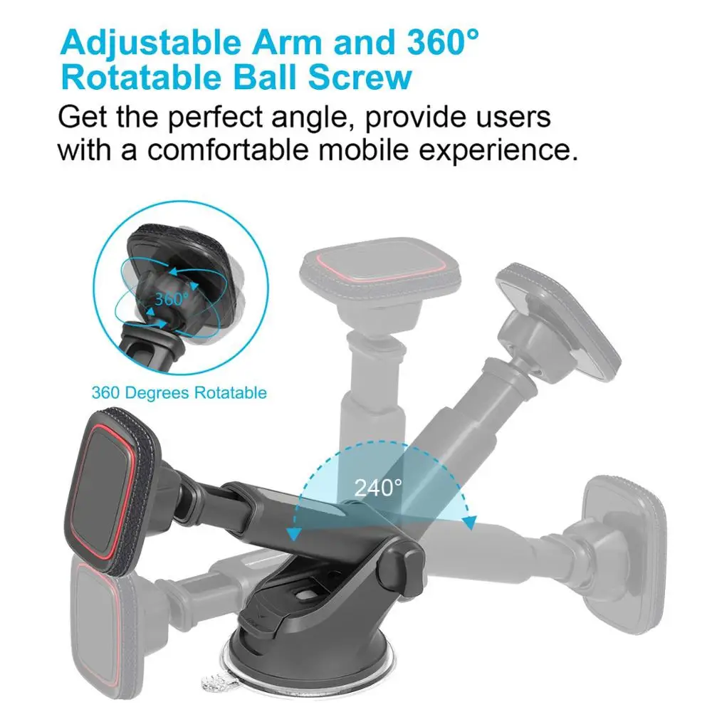 
Universal 360 Rotation Automatic Locked Car Phone Holder Bracket stand Windshield Mount for GPS Mobile Phone Holder - intl 