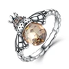 2019 Qings Bee Ring 925 Sterling Silver Zircon Bee Ring With Modern Design