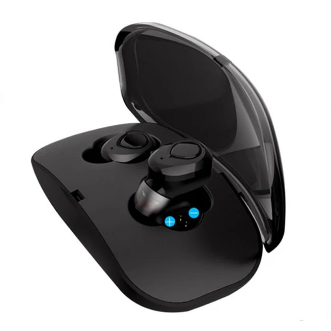 

New Designed ear phone mini x18 Earphone OEM TWS Wireless Earbuds with Charging Case, Black;white