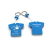 wholesale eco-friendly blue mini T-shirt keychains eva foam floating keychains