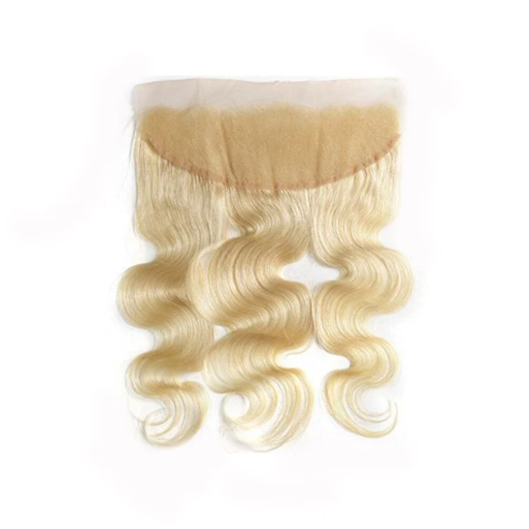 

613 Human Hair Transparent Swiss Lace 13X4 Pre Plucked Blonde Lace Frontal, Nature black