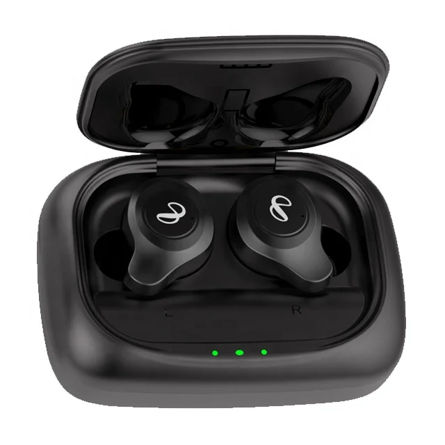 

Newest TWS V5.0 True Wireless Earbuds with 2200mAh Wireless Charging Box and 10Hours Play Time