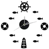 Ocean Style Home Decoration Acrylic 3D DIY Hanging Wall Clock For Kids